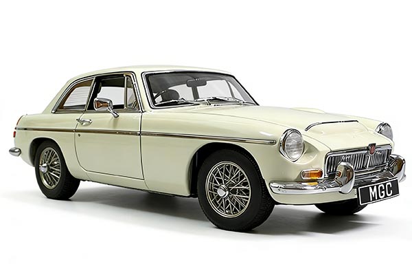 MG MGC GT Coupe Diecast Car Model 1:18 Scale Beige