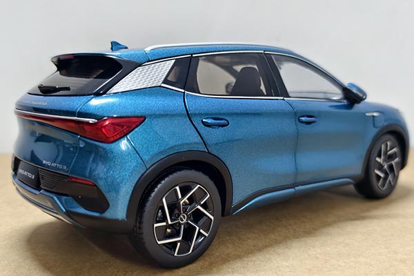 2022 BYD Yuan Plus Atto 3 SUV Diecast Model 1:18 Scale Blue [SD05H297]