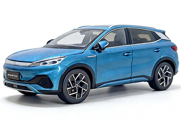 2022 BYD Yuan Plus Atto 3 SUV Diecast Model 1:18 Scale Blue