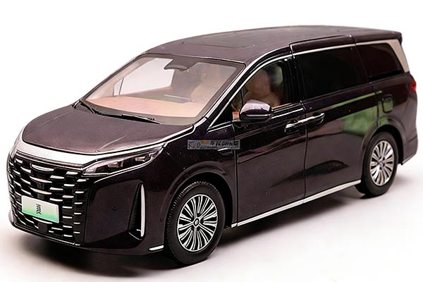 2026 BYD Xia MPV Diecast Model 1:18 Scale Deep Purple