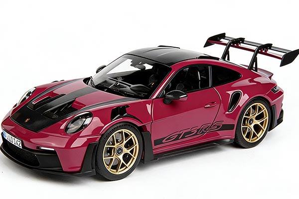 2022 Porsche 911 (992) GT3 RS Diecast Model 1:18 Scale Ruby