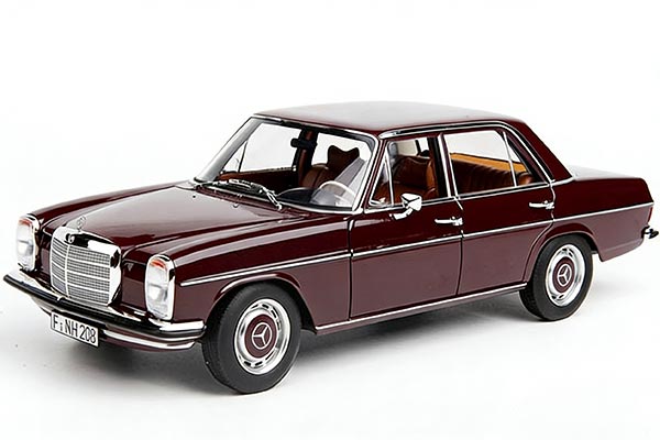 1968 Mercedes-Benz 200 W114 Diecast Car Model 1:18 Wine Red