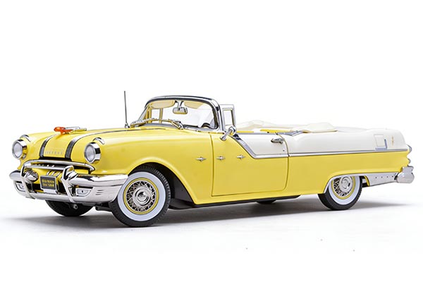 1955 Pontiac Star Chief Diecast Car Model 1:18 Scale Yellow