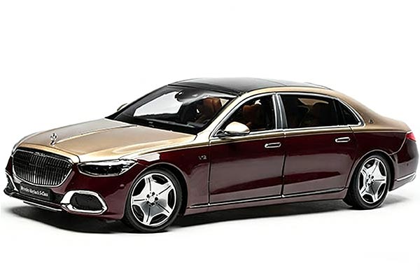 2021 Mercedes-Maybach S-Class Diecast Model 1:18 Golden-Wine Red