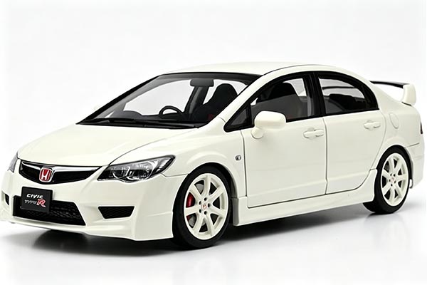 2007 Honda Civic Type R FD2 Diecast Car Model 1:18 Scale White