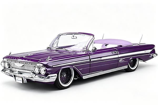 Chevrolet Impala Lowrider Open Convertible Diecast Model 1:18