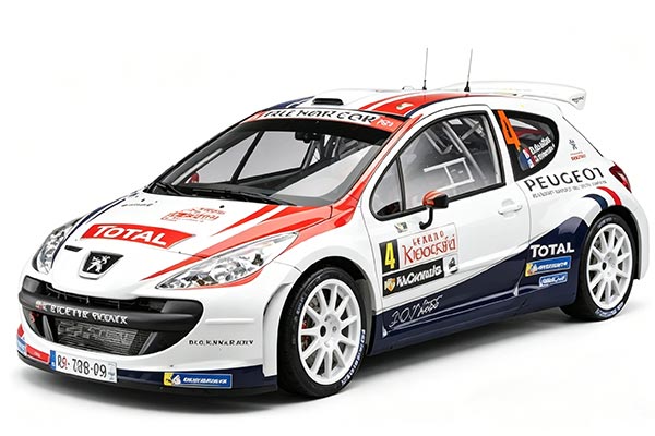 2011 Peugeot 207 S2000 NO.4 Diecast Car Model 1:18 Scale White