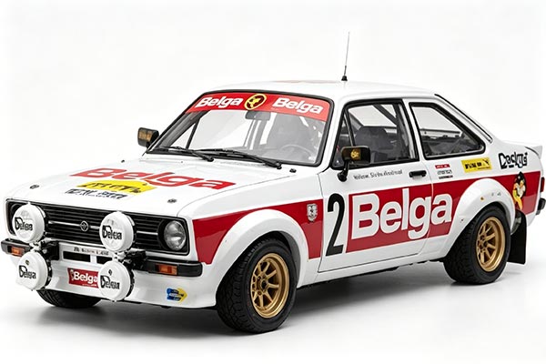 Ford Escort RS 1800 NO.2 Diecast Car Model 1:18 Red-White
