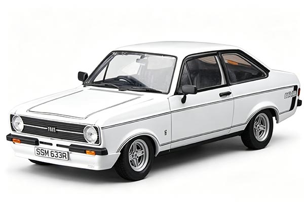 1976 Ford Escort MKII RS Diecast Car Model 1:18 Scale White
