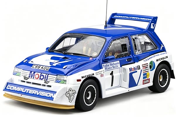 1986 MG Metro 6R4 NO.1 Diecast Car Model 1:18 Scale Blue