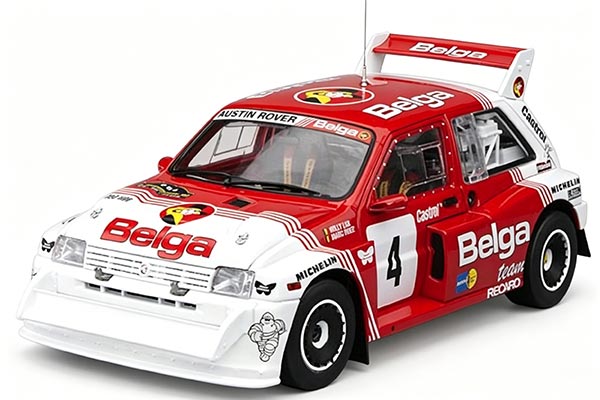 1986 MG Metro 6R4 NO.4 Diecast Car Model 1:18 Scale Red