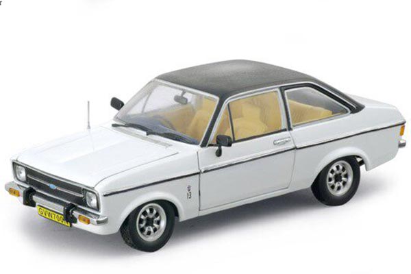 1975 Ford Escort Mk2 GHIA Diecast Car Model 1:18 Scale White