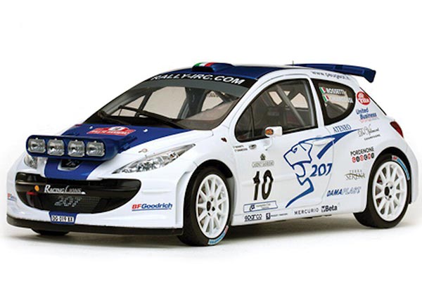 2007 Peugeot 207 S2000 NO.10 Diecast Car Model 1:18 Scale White