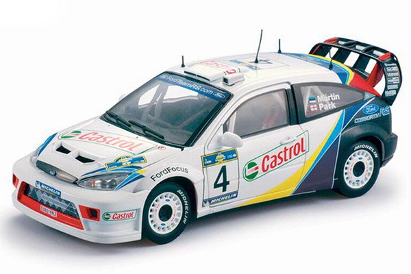 2003 Ford Focus RS WRC NO.4 Diecast Car Model 1:18 Scale White