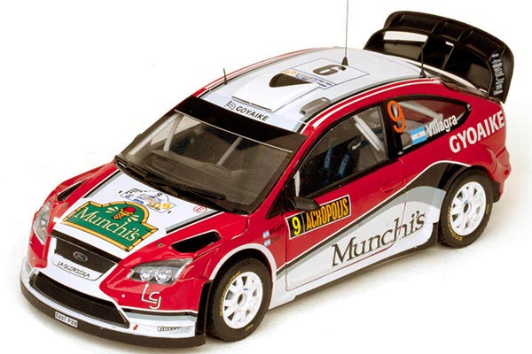 2009 Ford Focus RS WRC NO.9 Diecast Car Model 1:18 Scale Red