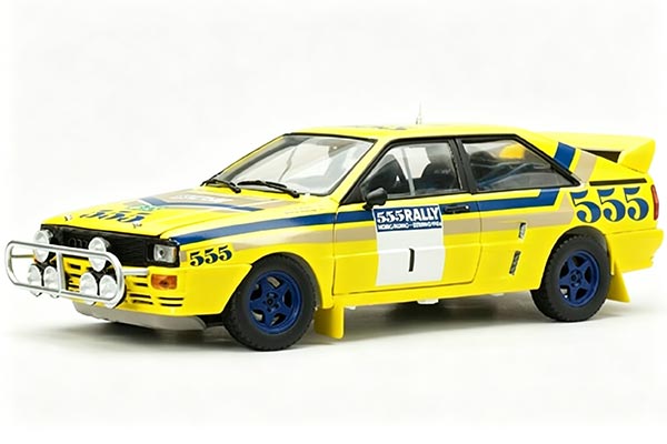 1986 Audi Quattro A2 NO.1 Diecast Car Model 1:18 Scale Yellow