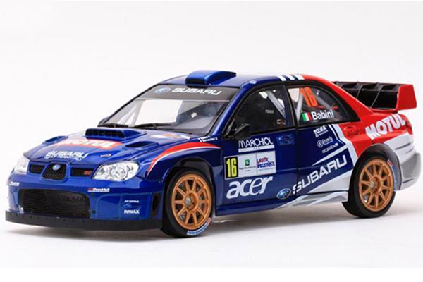 2009 Subaru Impreza WRC 07 NO.16 Diecast Model 1:18 Scale Blue