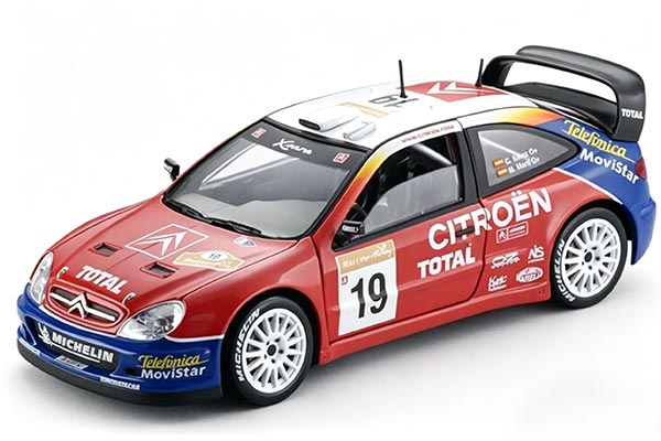2003 Citroen Xsara WRC NO.19 Diecast Car Model 1:18 Scale Red