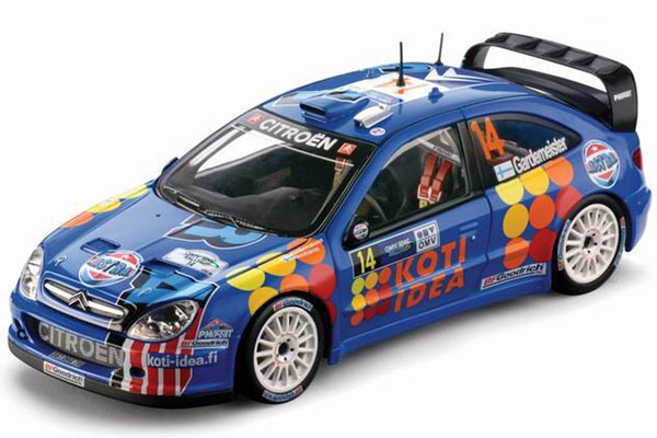 2007 Citroen Xsara WRC NO.14 Diecast Model 1:18 Scale Blue