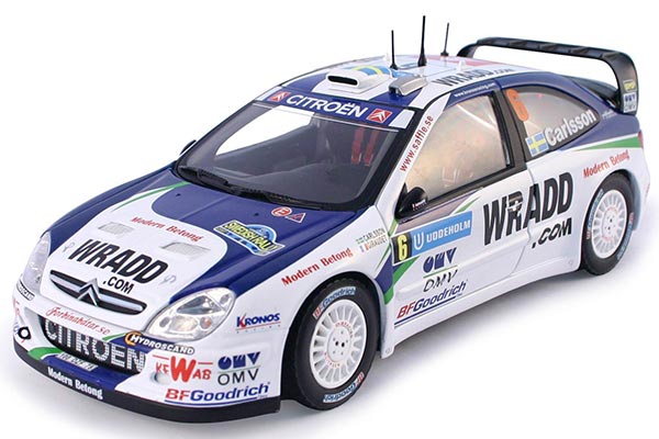 Citroen Xsara WRC NO.6 Diecast Model 1:18 Scale Blue-White