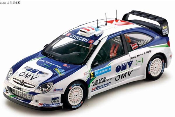 2007 Citroen Xsara WRC NO.5 Diecast Model 1:18 Scale Blue-White