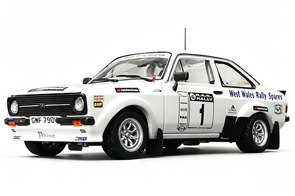 2010 Ford Escort RS 1800 NO.1 Diecast Car Model 1:18 Scale White