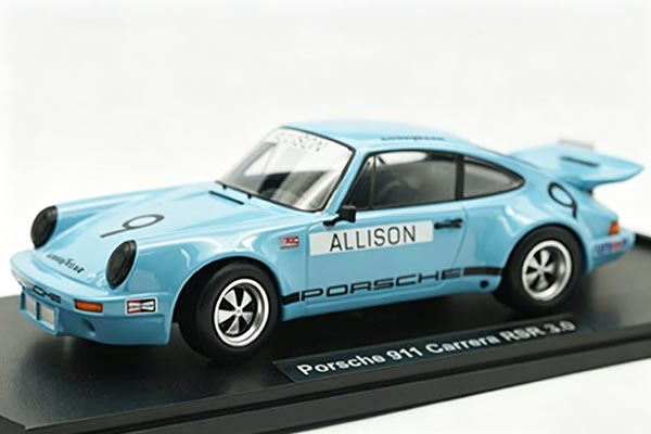 Porsche 911 Carrera RSR 3.0 NO.9 Diecast Model 1:18 Scale Blue