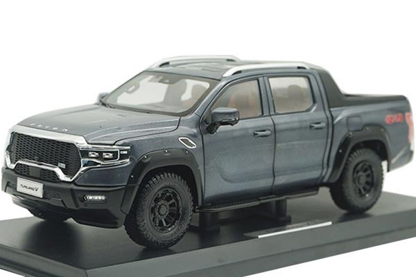 2023 Foton Tunland V9 Pickup Truck Diecast Model 1:18 Scale Gray