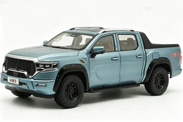 2023 Foton Mars 9 Pickup Truck Diecast Model 1:18 Scale Blue