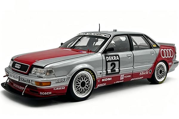 1992 Audi V8 Quattro DTM Diecast Car Model 1:18 Scale Silver