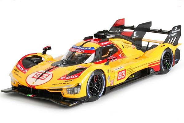Ferrari 499P NO.83 Racing Car Diecast Model 1:18 Scale Yellow