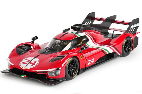 Ferrari 499P NO.24 Racing Car Diecast Model 1:18 Scale Red