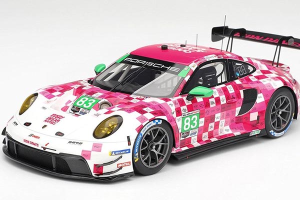 Porsche 911 (992) GT3 R Resin Car Model 1:18 Scale Pink