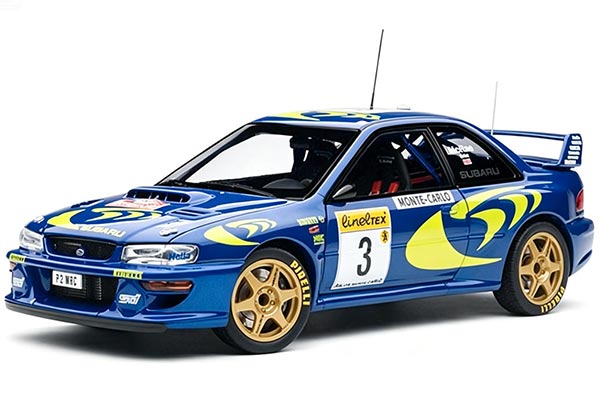 1997 Subaru Impreza WRC NO.3 Diecast Car Model 1:18 Scale Blue