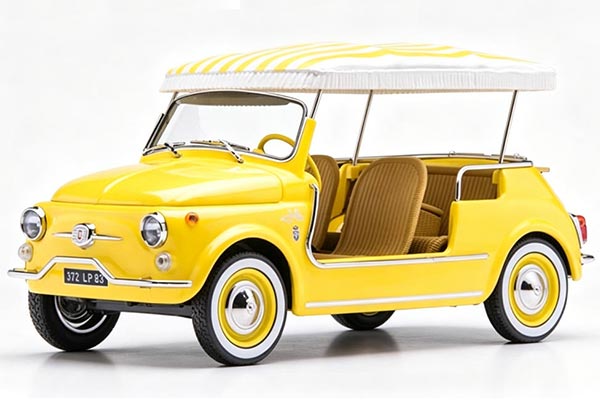 1965 Fiat 500 Jolly Diecast Car Model 1:18 Scale
