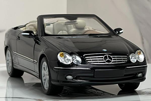 Mercedes-Benz CLK-Class Cabriolet Diecast Model 1:18 Scale Black [SD05H894]