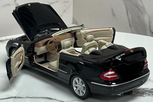 Mercedes-Benz CLK-Class Cabriolet Diecast Model 1:18 Scale Black [SD05H894]
