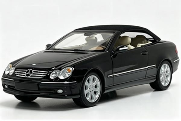 Mercedes-Benz CLK-Class Cabriolet Diecast Model 1:18 Scale Black