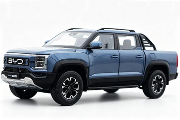 2024 BYD Shark 6 Pickup Truck Diecast Model 1:18 Scale Blue