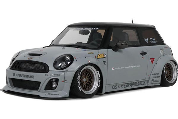 2015 Mini Cooper R56 LB Nation Resin Car Model 1:18 Scale Gray