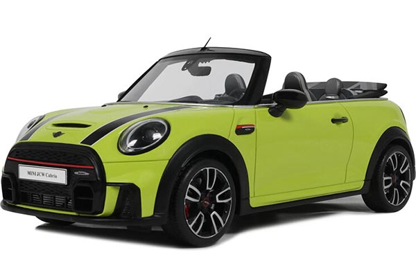 Mini Cooper JCW Cabrio Zesty F57 Resin Car Model 1:18 Yellow
