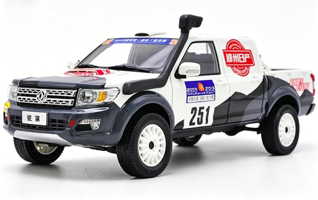 2015 Dongfeng Rich Pickup Truck Diecast Model 1:18 Scale Black