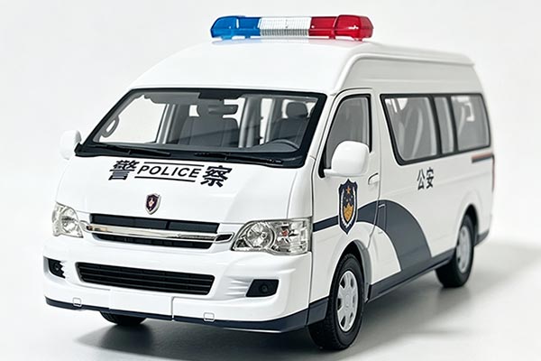 2011 Jinbei Grand Haise Diecast Police Model 1:18 Scale White