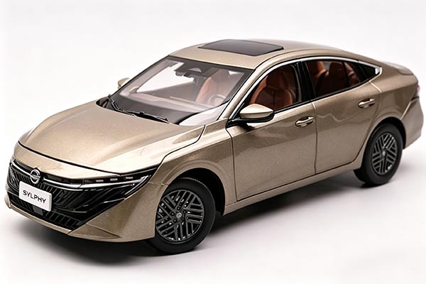 2026 Nissan Sylphy Diecast Car Model 1:18 Scale Golden
