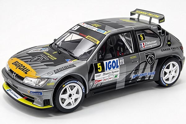 2021 Peugeot 306 MAXI NO.5 Racing Car Diecast Model 1:18 Silver